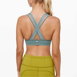 Lululemon Stash to Dash Bra in aquatic green